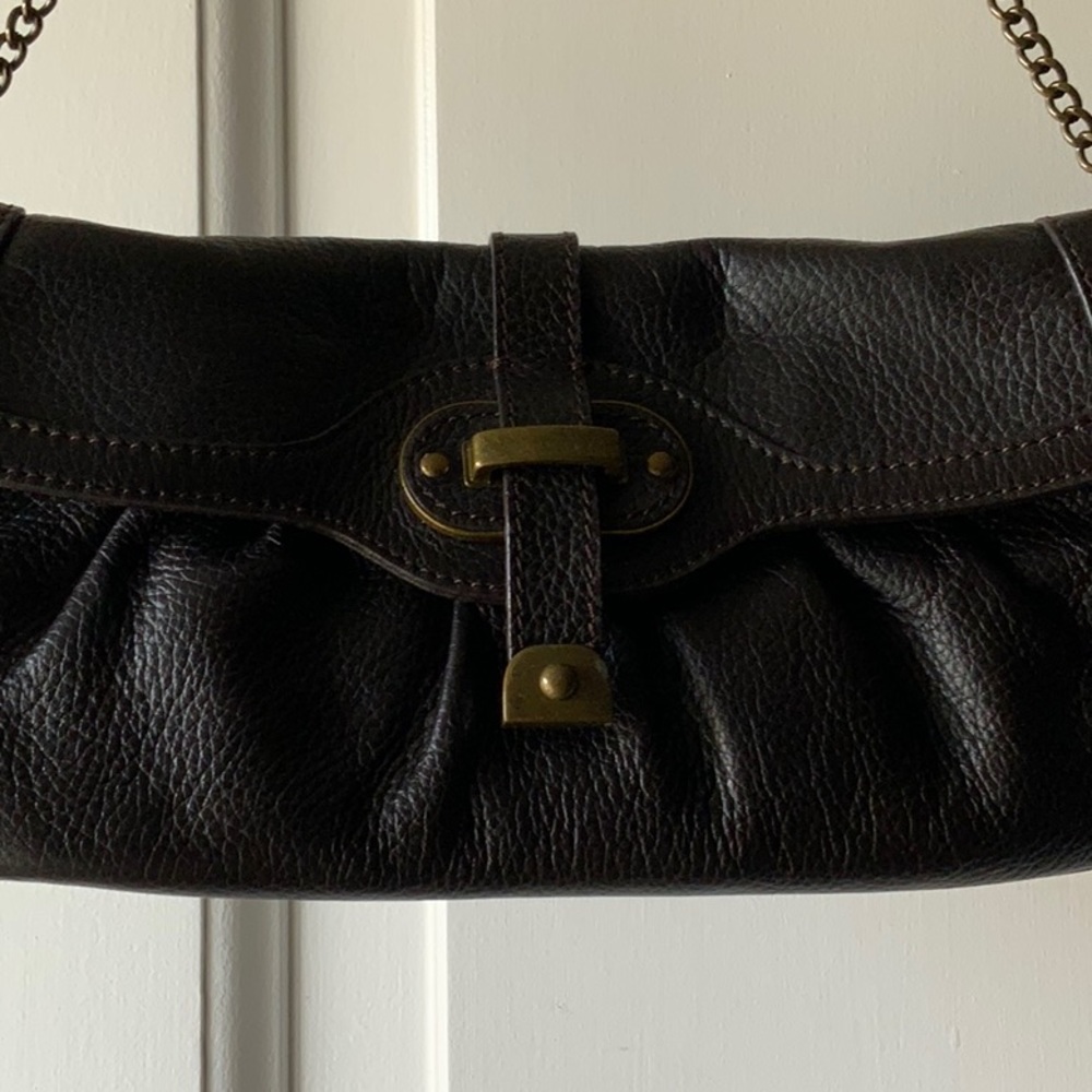 Talbots Brown Leather Handbag - Picture 2 of 8